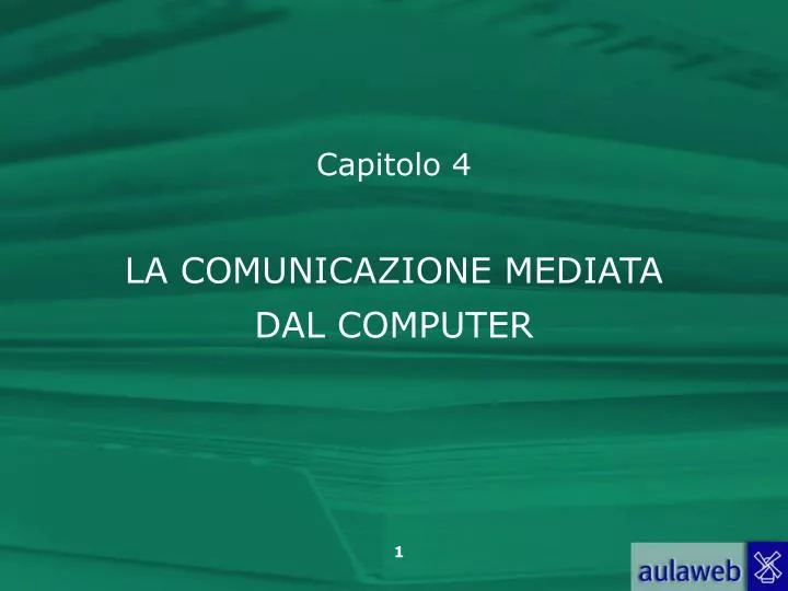 capitolo 4 la comunicazione mediata dal computer