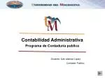 Contabilidad Administrativa - slide 1