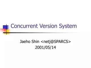 Concurrent Version System