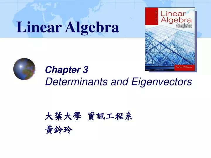 chapter 3 determinants and eigenvectors