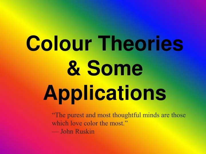 colour theories some applications