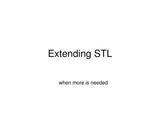 Extending STL