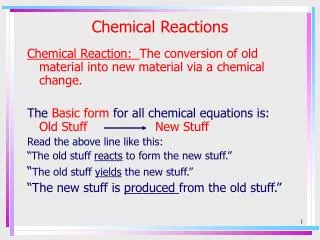 Chemical Reactions