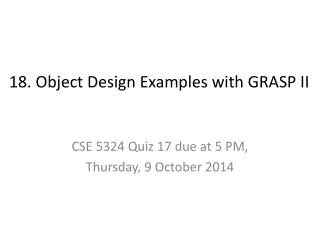 18. Object Design Examples with GRASP II