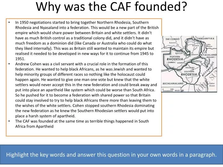 why was the caf founded