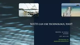 MATH can use technology, too!!
