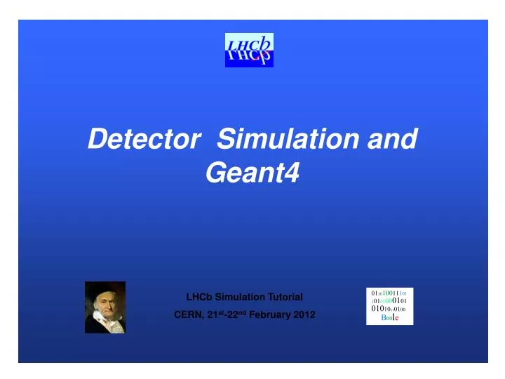 detector simulation and geant4
