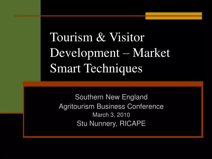 tourism visitor development market smart techniques