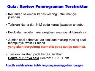 quiz review pemrograman terstruktur
