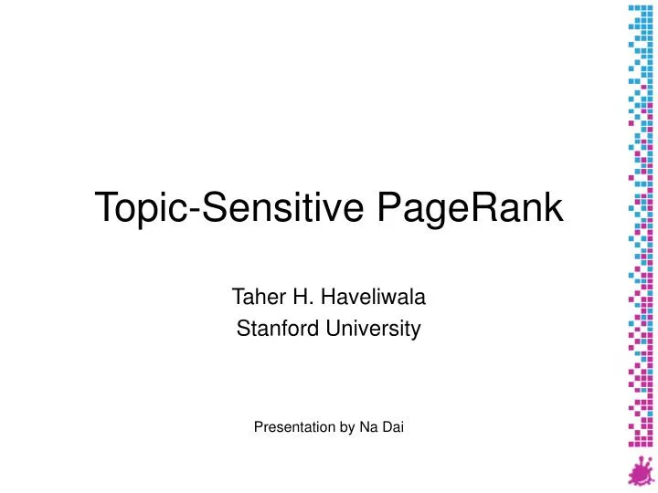 topic sensitive pagerank