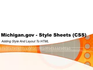 Michigan - Style Sheets (CSS)