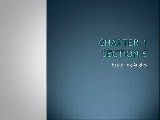 Chapter 1 Section 6