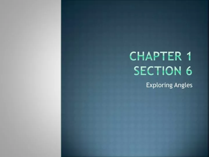 chapter 1 section 6