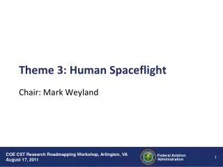 Theme 3: Human Spaceflight