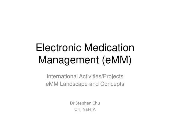 electronic medication management emm