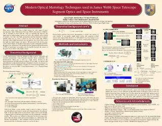 Modern Optical Metrology Techniques used in James Webb Space Telescope