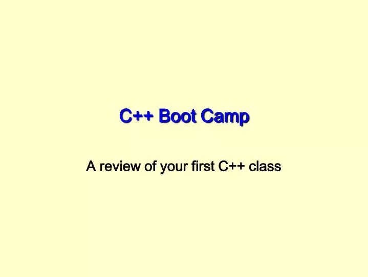 c boot camp