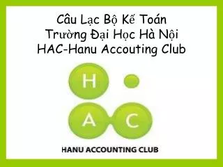 c u l c b k to n tr ng i h c h n i hac hanu accouting club