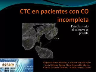 ctc en pacientes con co incompleta