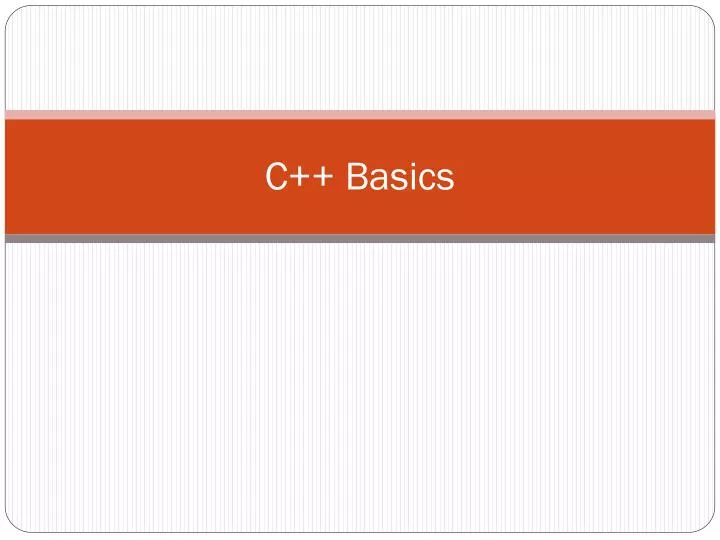 c basics