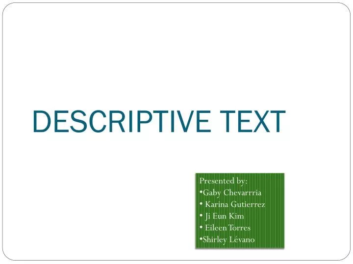 descriptive text