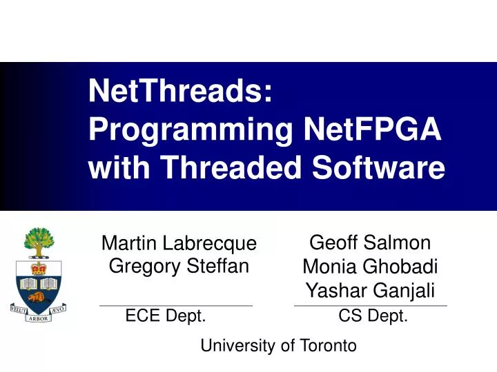 netthreads programming netfpga with threaded software