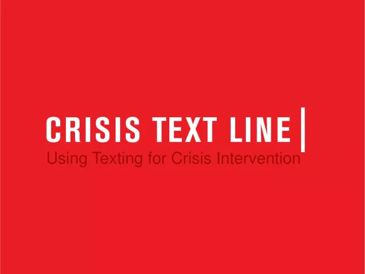 using texting for crisis intervention