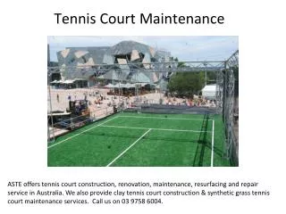 Clay tennis court construction