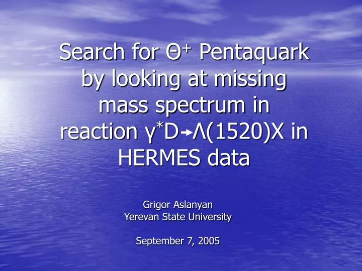 search for pentaquark by looking at missing mass spectrum in reaction d 1520 x in hermes data