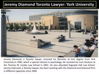 Jeremy Diamond Toronto Lawyer