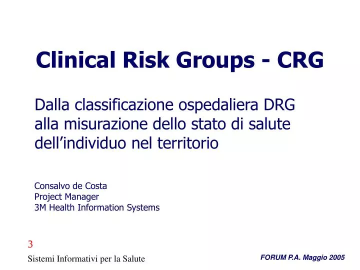 clinical risk groups crg