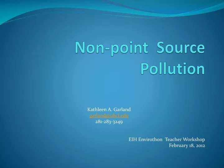 non point source pollution