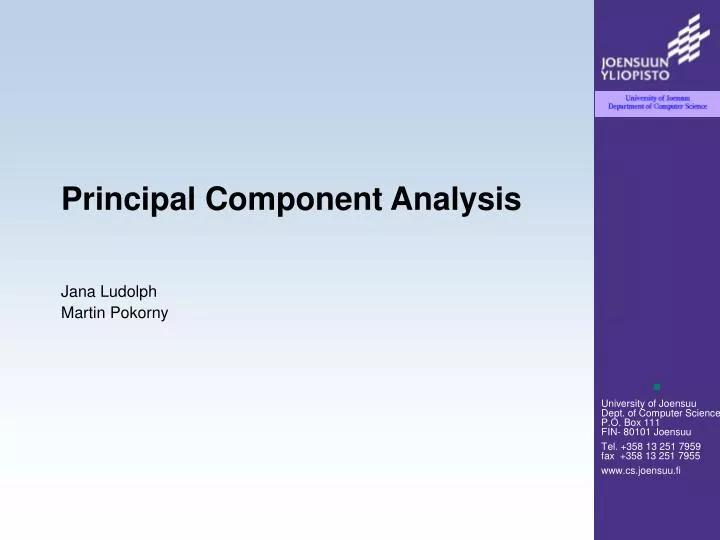 principal component analysis