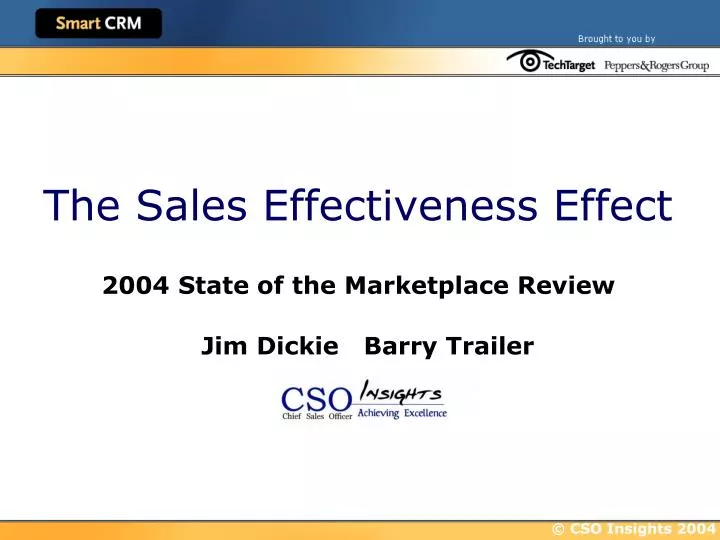 the sales effectiveness effect