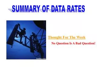 SUMMARY OF DATA RATES