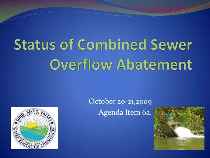 status of combined sewer overflow abatement