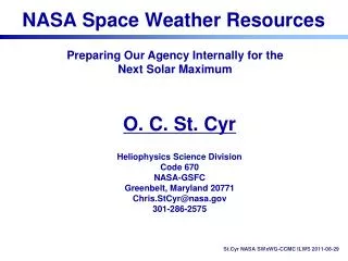 NASA Space Weather Resources