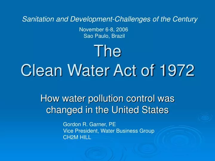 the clean water act of 1972