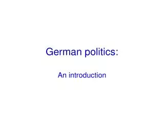 German politics: