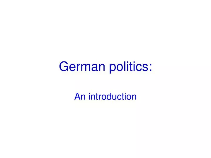 german politics