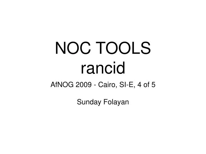 noc tools rancid