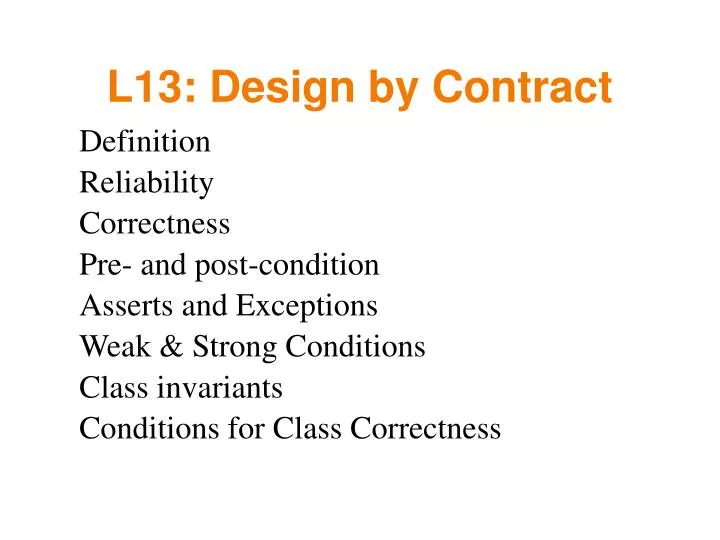 l13 design by contract