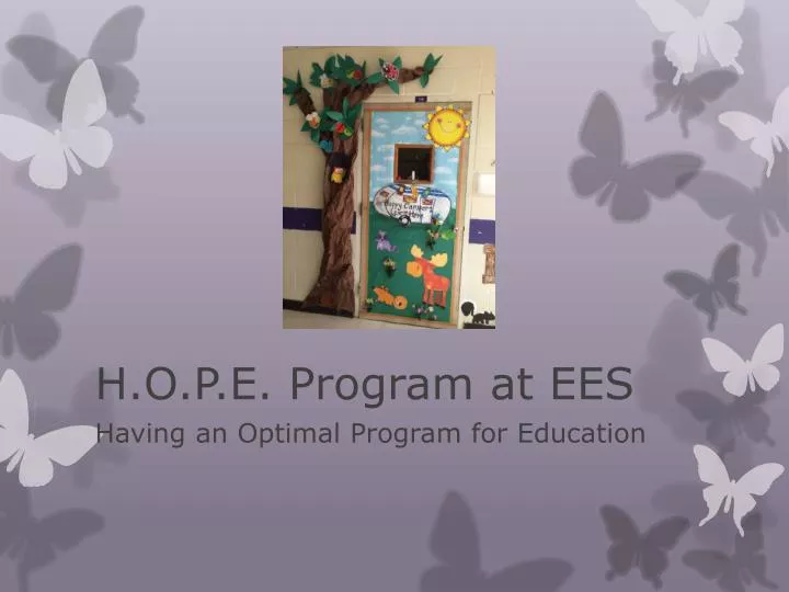 h o p e program at ees