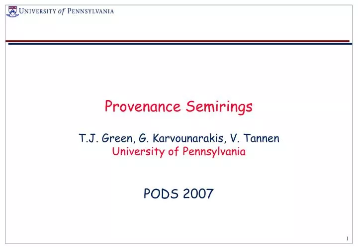 provenance semirings