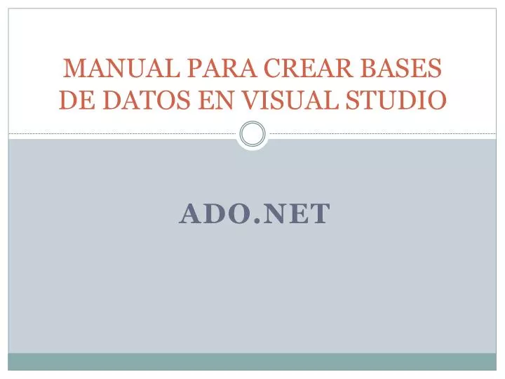 manual para crear bases de datos en visual studio