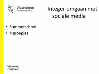integer omgaan met sociale media