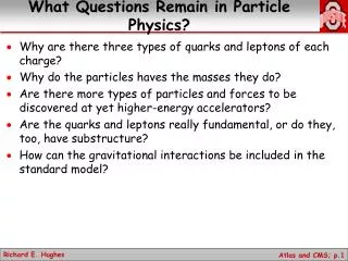 What Questions Remain in Particle Physics?