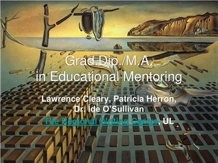 grad dip m a in educational mentoring
