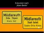 Exkursion nach „Klein-Berlin“ - slide 1