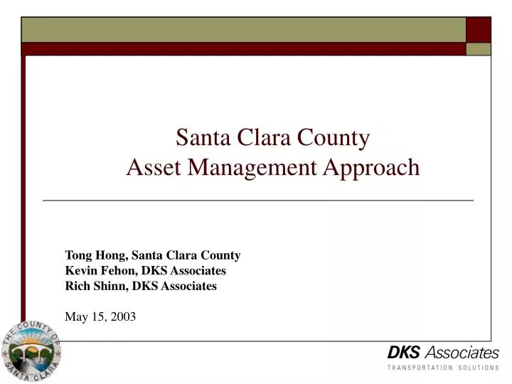 santa clara county asset management approach